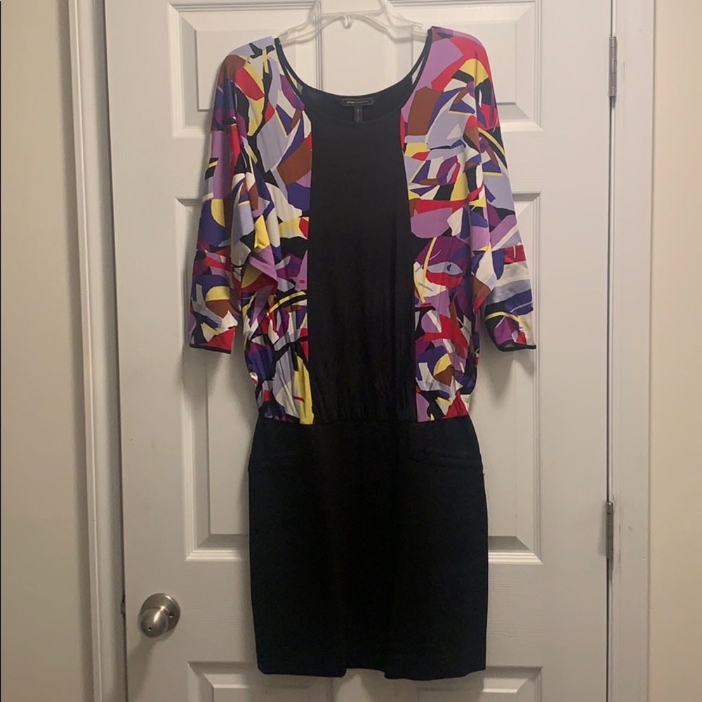 BCBGMAXAZRIA mosaic print mini dress